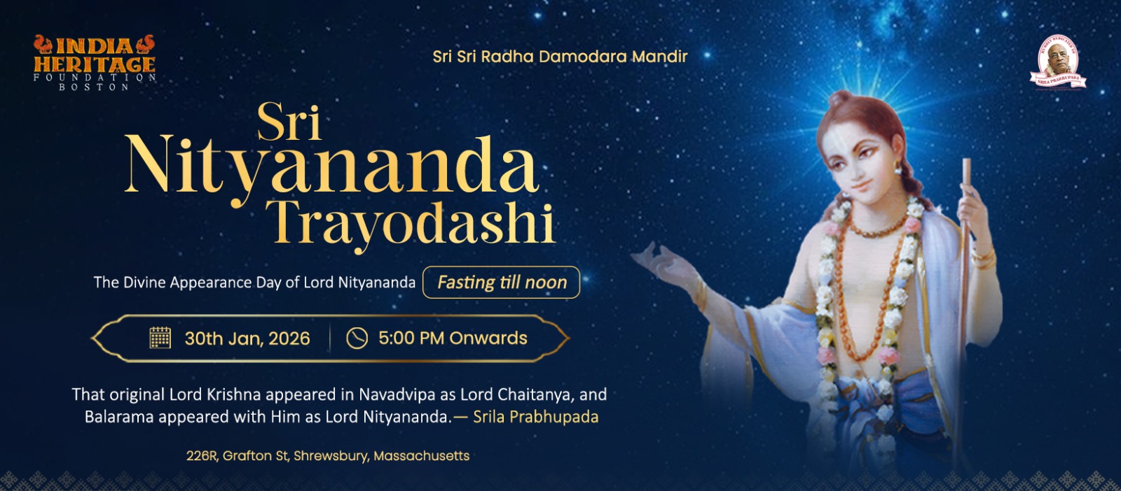 Sri Nityananda Trayodashi