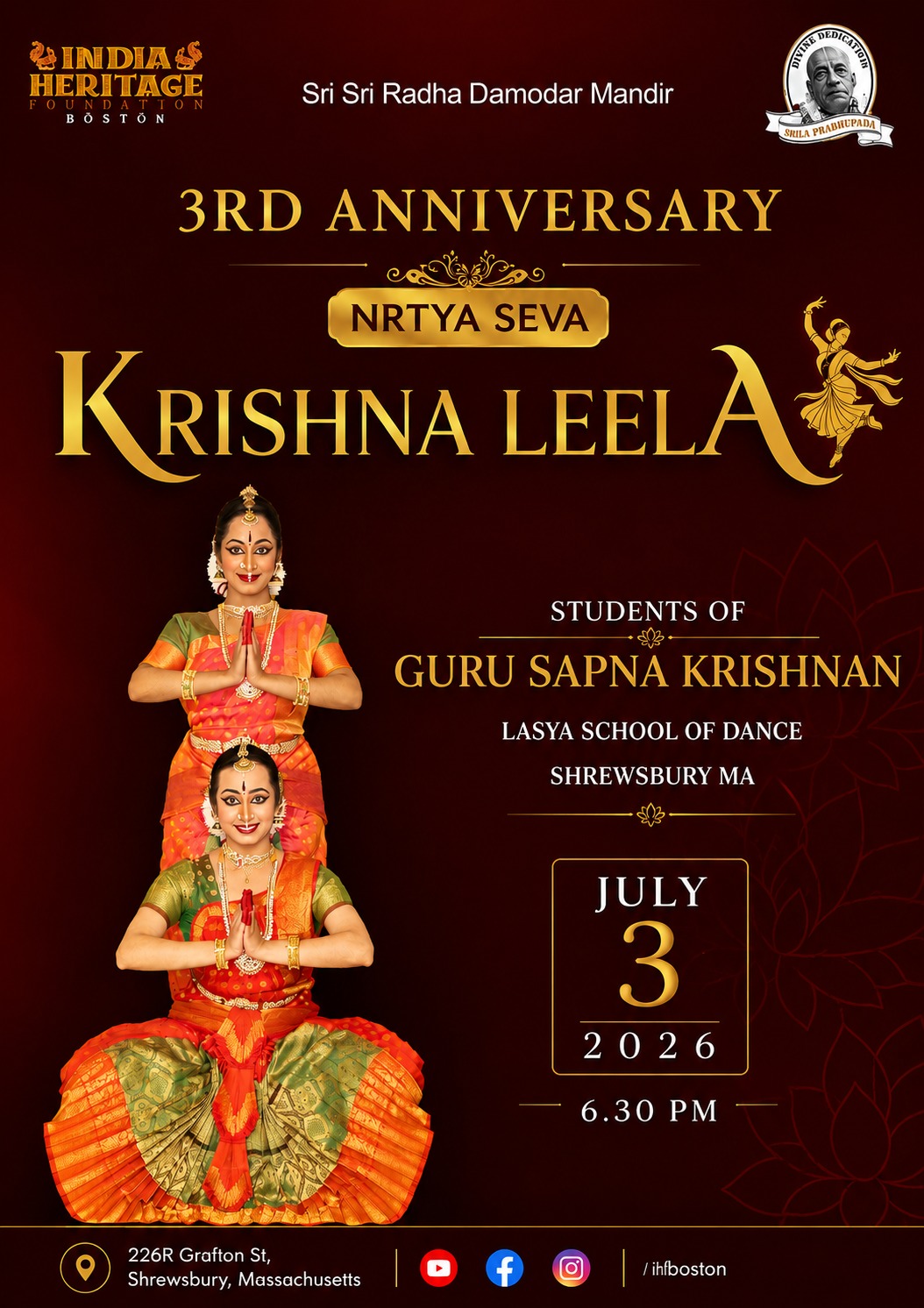 Radha Damodar Festival 2026 – Announcement